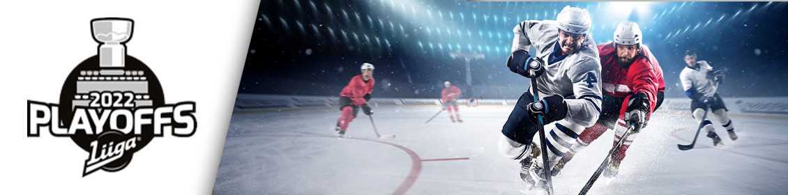 Jääkiekkoilijoita ja pokaali