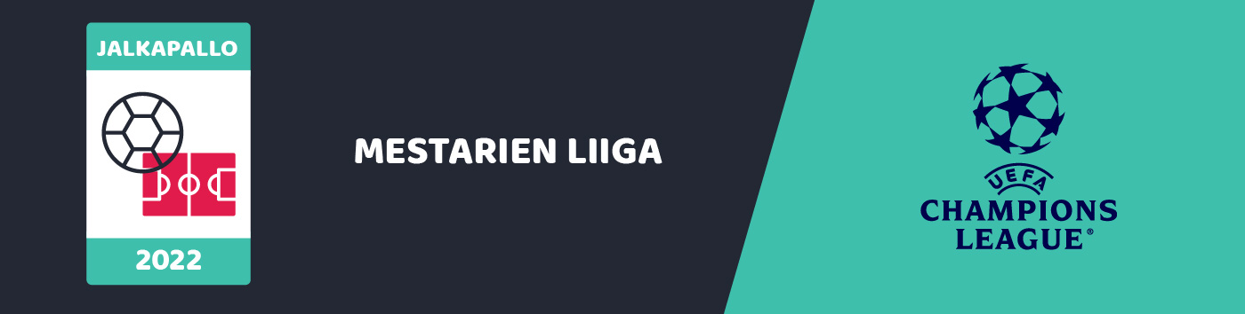 Mestarien liigan logo ja tekstiä