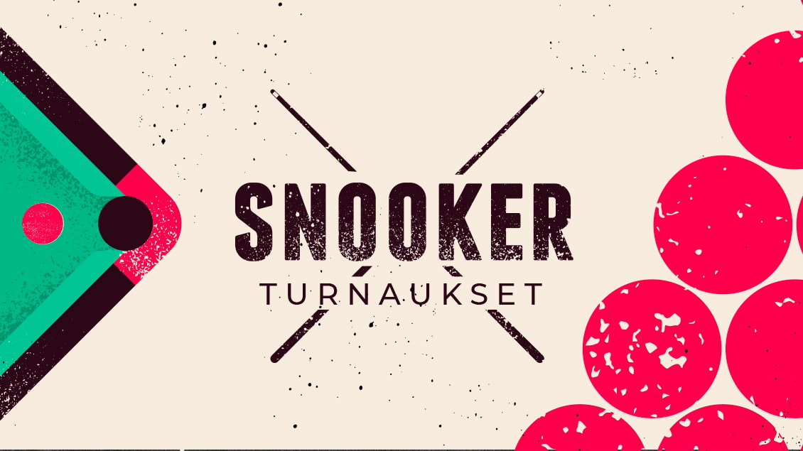 Tekstiä, biljardipöytä ja palloja