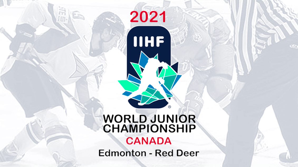 Jääkiekkoilijoita ja logo